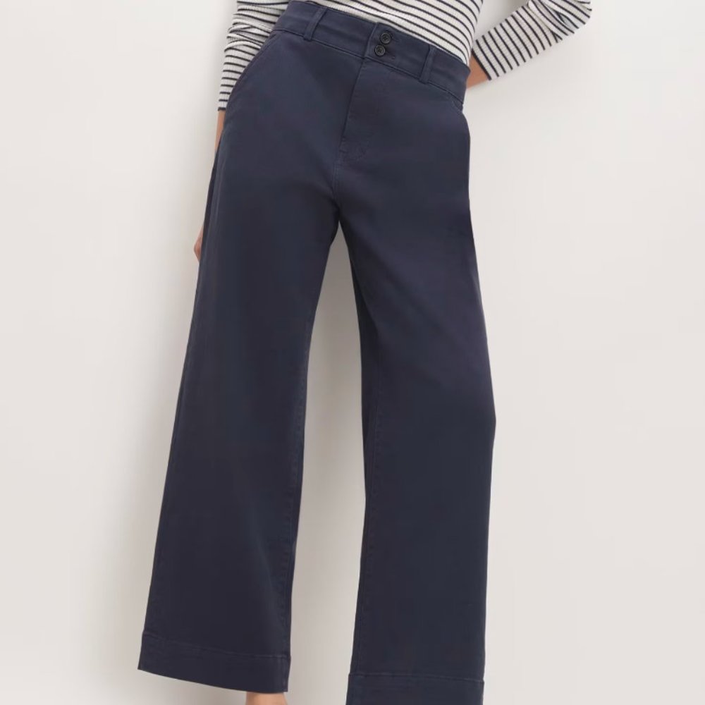 Everlane Blue Wide Leg Trousers